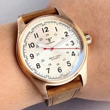 Real Bronze Case NH35/PT5000 39mm Vinatge Mechanical Watch Men's 200m Waterproof