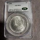 1896 Morgan Silver Dollar $1 CAC MS63