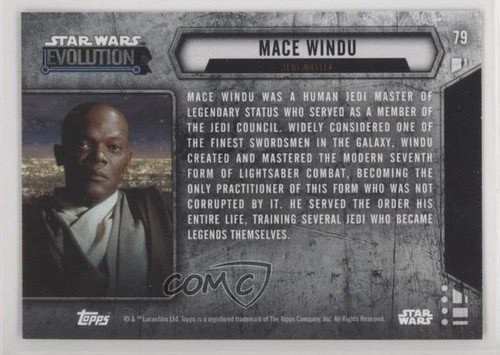 2016 Topps Star Wars Evolution Mace Windu Jedi Master #79 0c4 - Picture 2 of 3