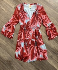 Farm Rio Azalea Mini Dress S Red Pink Blue