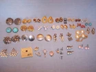 Vintage OLD Costume Jewelry Lot – 27 pair Earrings + singles Coro Japan