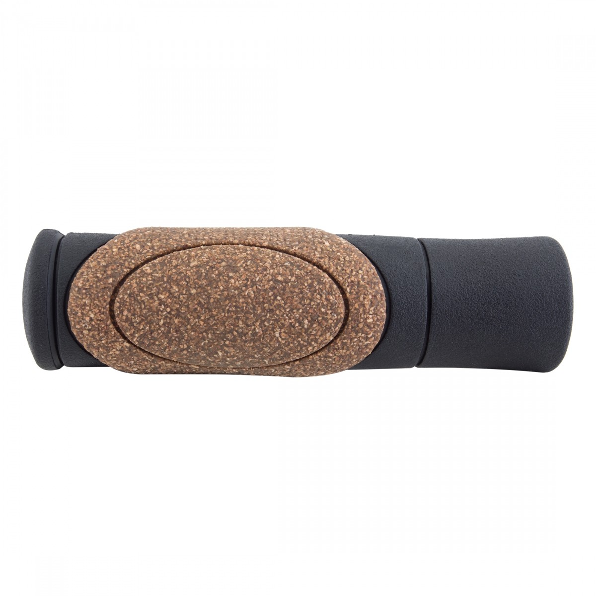 Sunlite Korkie Ergonomic Cork Bicycle Grips - 125mm, Black & Natural TPR Comfort