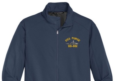 USS FURSE DD-882 Soft Shell Jacket.  New.  U.S. Navy