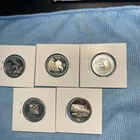 2008 PROOF FIVE Silver Quarters NICE!