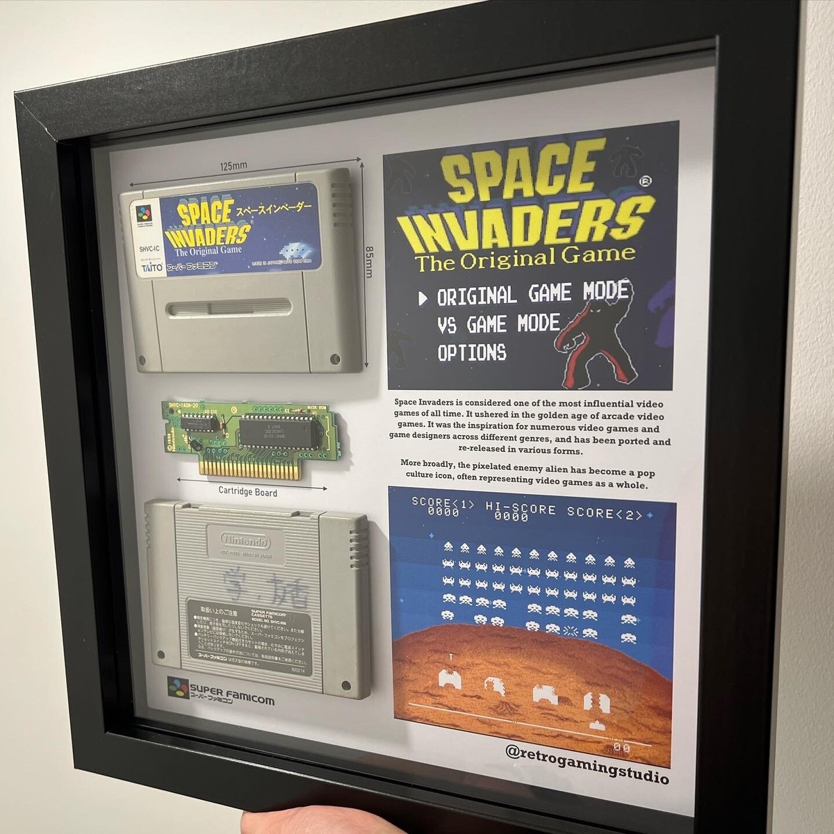 Space Invaders Original Nintendo SNES FAMICOM Game Frame
