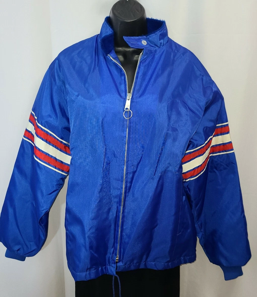 VTG Swingster NO LOGO Racing Jacket Blue Fur Lined Adult sz L