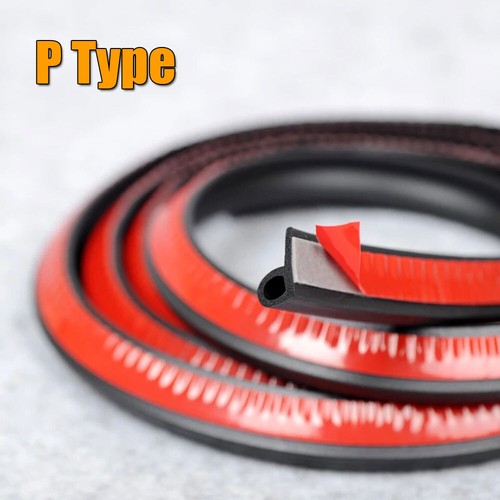 Car Door P Type Seal Strips Trim Rubber Soundproof Sealing Strip Weatherstrip 2M - Picture 12 of 12