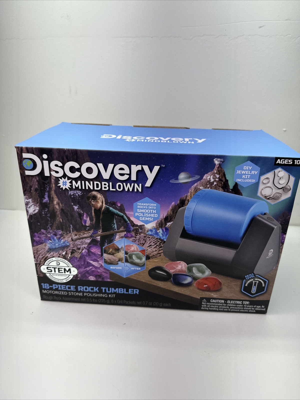 ROCK TUMBLER SET with Polishing Machine Rocks Jewelry Accessories DISCOVERY KIDS