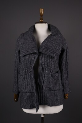 Bitte Kai Rand Gray Merino Wool Knit Two Pockets Jacket Size S