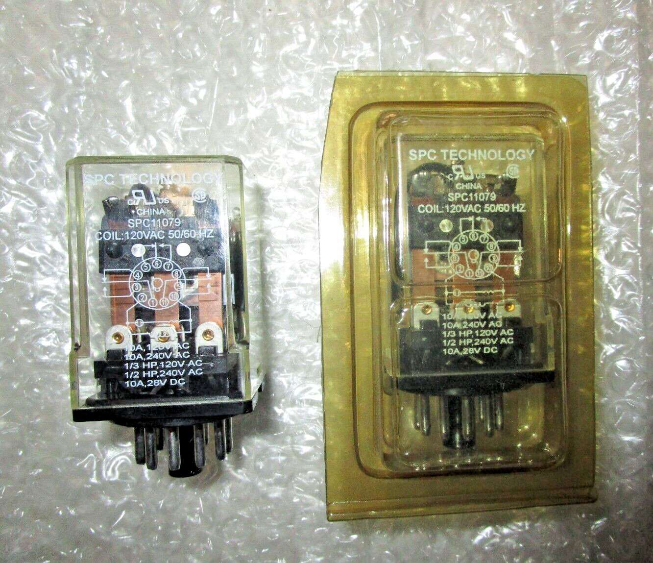 (1) SPC Technology, SPC11079, Power Relay, 120vac, 10a, Plug In