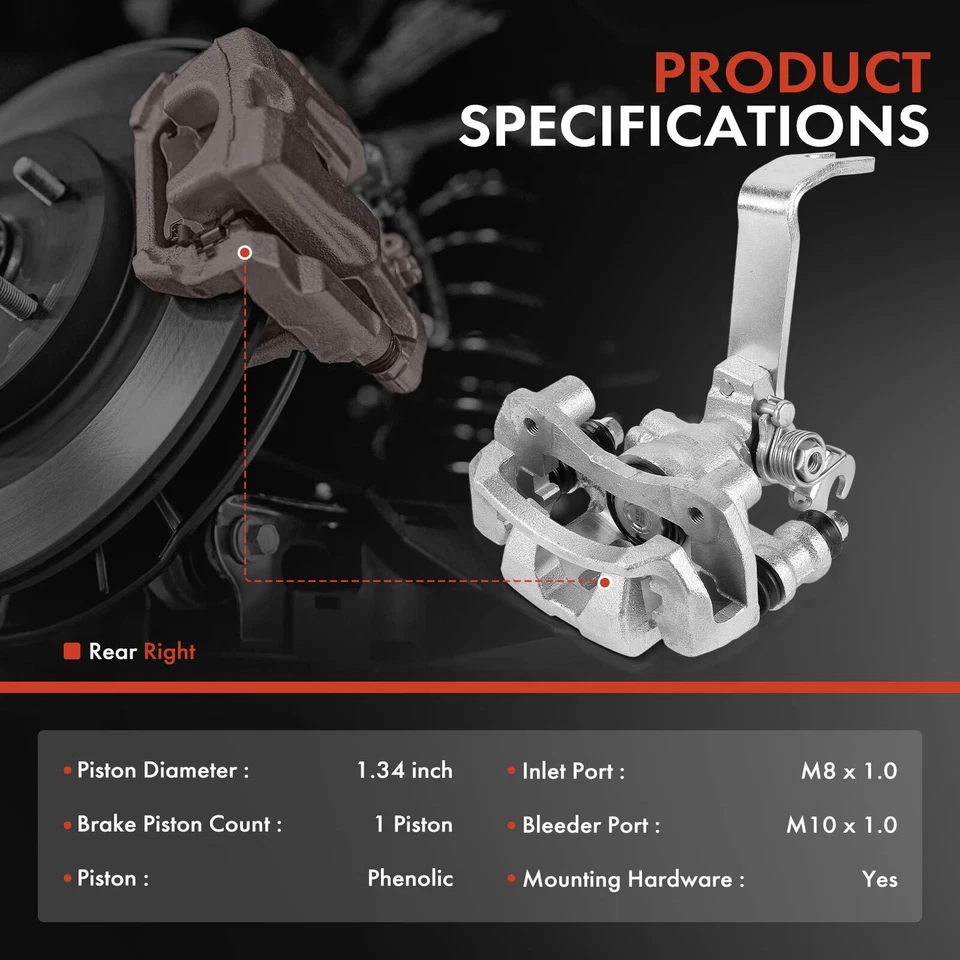 Pinza de freno trasero derecho pasajero con soporte para Kia Sephia Spectra L4 1.8L Foto 2 de 4