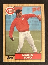 1987 Topps Mario Soto Baseball Card #517 Reds Pitcher NM O/C