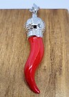 <!--F#f_0-->Italian Corno Cornetto Cornicello Red Horn Keychain Key Ring<!--F/-->