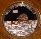 Trump 1 Oz .999 Fine Silver Round The Wall  Build The Wall RETIRED Original