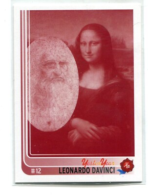 2024 Historic Autographs YesterYear Leonardo DaVinci #12  Design 2 RED /50