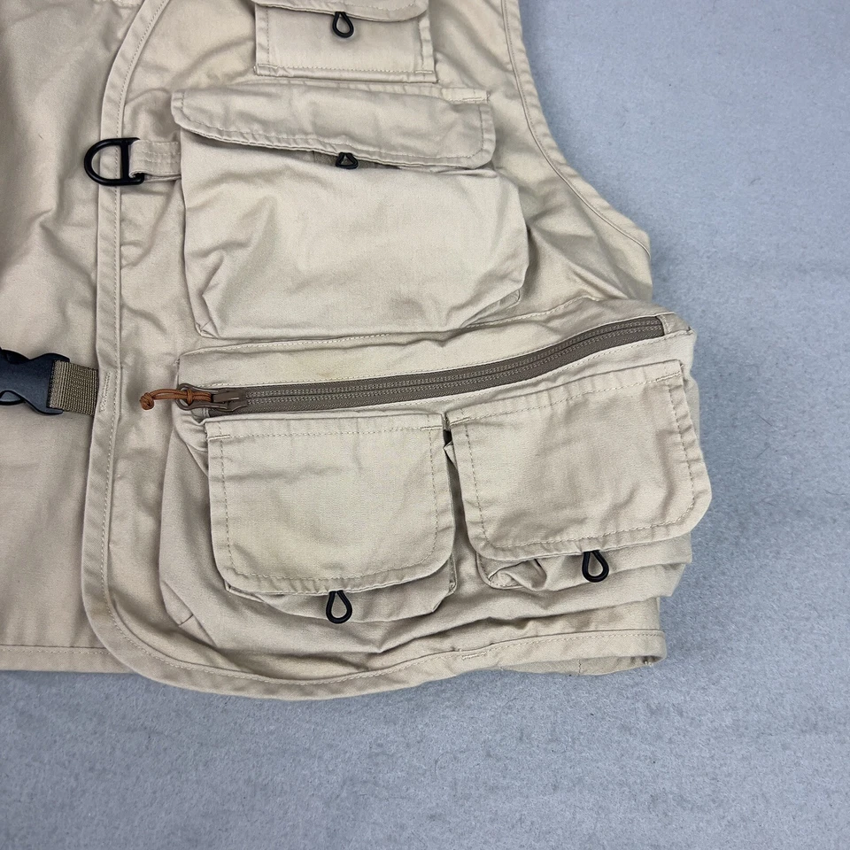 Chaleco de pesca White River Fly Shop para hombre grande beige adulto bolsillos con cremallera al aire libre Foto 2 de 4