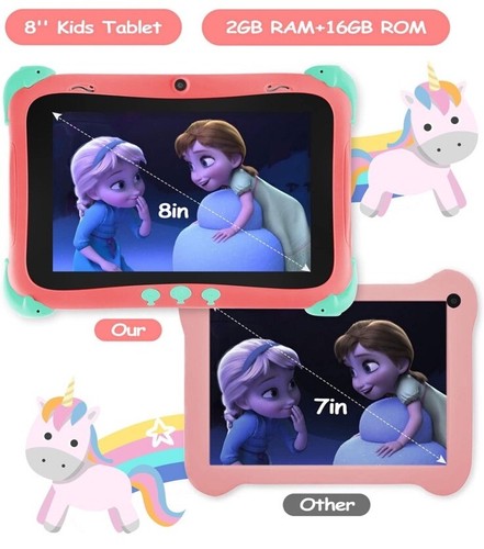 TOKECY Android 8 Inch Tablet for Kids (T847) Red - Picture 4 of 8