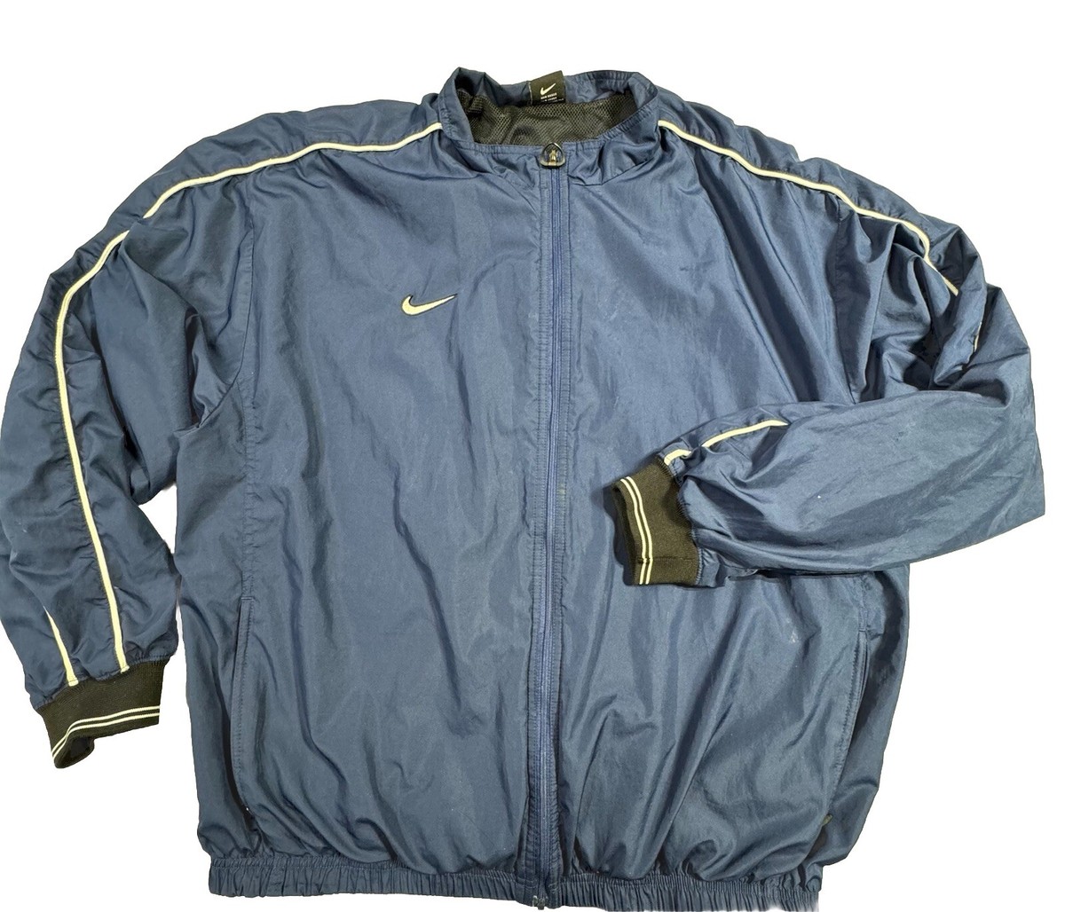 Nike Zip Up Windbreaker Jacket Blue Mens XL RN 56323 90s Y2K | eBay