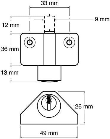 Yale Terrassentürschloss Metallic verchromt Standard Sicherheit P-114-CH - Bild 2 von 3