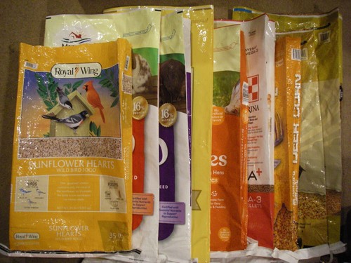 U Pick 4- Rabbit Chicken Duck Birds Cows Sheep Goats Empty Feed Bags Sacks