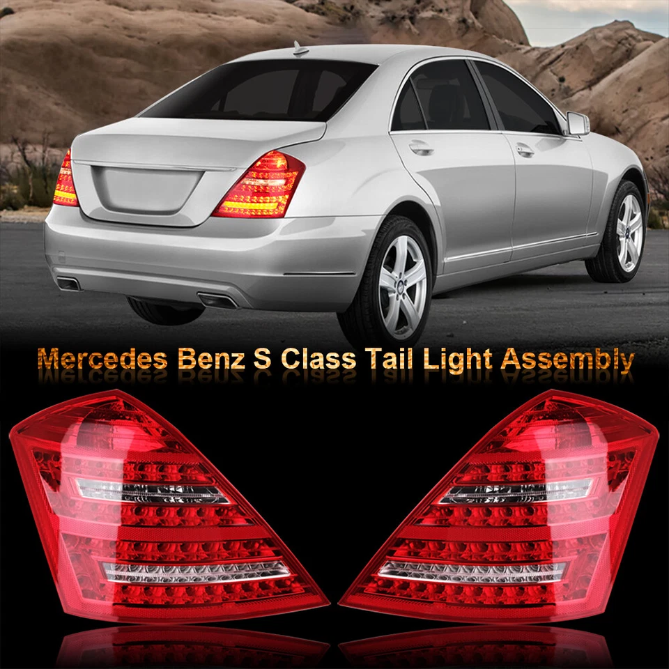 LH&RH Tail Lights For 2010-2013 Mercedes Benz W221 S550 S600 LED Brake Lamps - Image 4 of 4