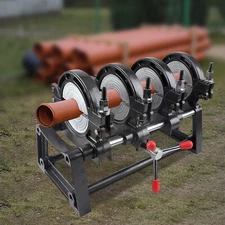 HDPE PP PE Butt Fusion Welding Machine Manual Piping Pipe Fusion Welder 4 Clamps