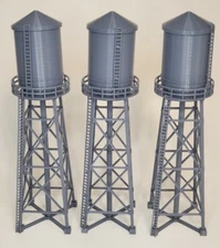 1 - HO Scale Water Tower - Unassembled Set - 10" Tall - Realistic 3d Model 