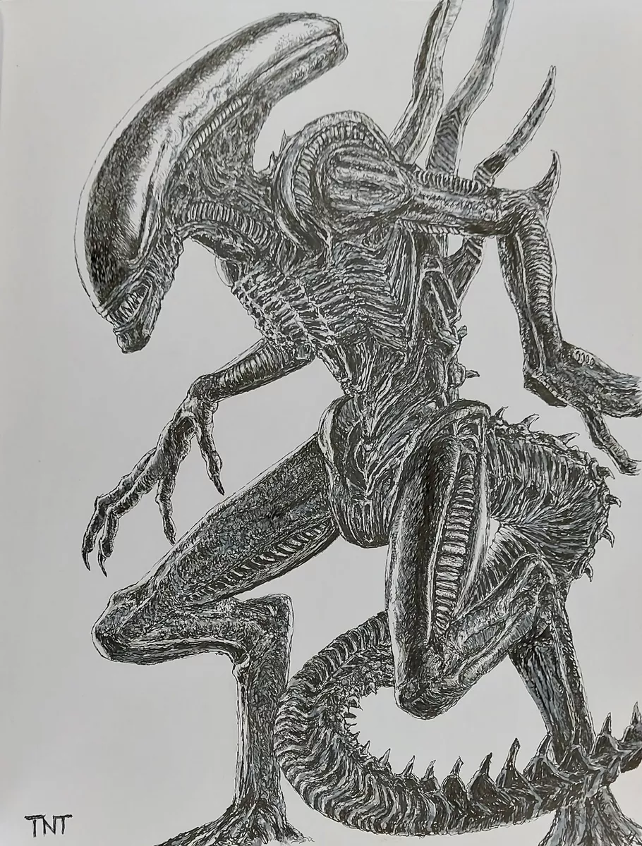 Xenomorph  Dessin alien, Alien films, Dessin