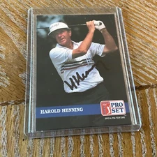 autographed  1992 pro Set  HAROLD HENNING    Dec. 20004. Tough              #B-1