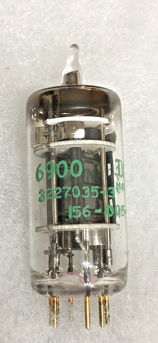 Tungsol Bendix 6900 5687 7119 Gold Pins, Black Plate Triple