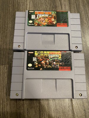 Super Nintendo SNES Donkey Kong Country And Donkey Kong Country Bundle 