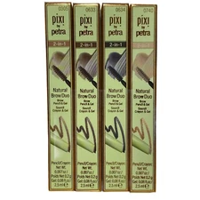 Pixi Natural Brow Duo - Natural Brown Precision Pencil & Tinted Gel Lot Of 4