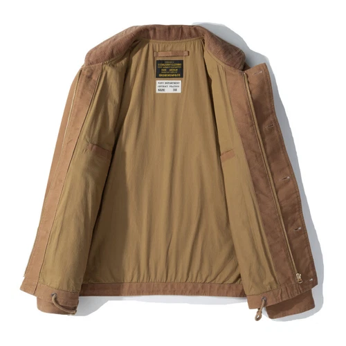 Herren Baumwolle Stehkragen Jacke Retro Mantel Oberbekleidung Langarm Vintage Formell - Bild 4 von 24