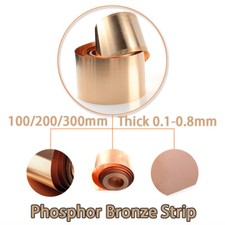 Phosphor Bronze Strip Metal Sheet Foil Plate Thick 0.1-0.8mm Width 100/200/300mm