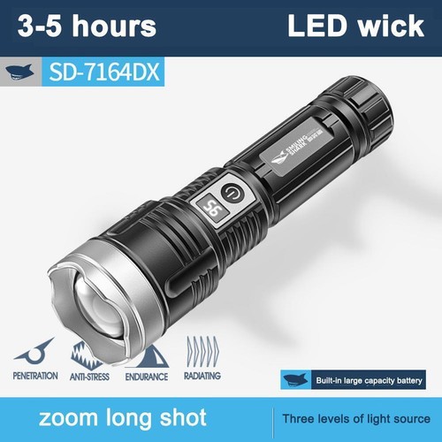 Linterna LED Súper Brillante Portátil Zoom Táctica O9 Mostrable S5S7 L8O3 - Imagen 7 de 22