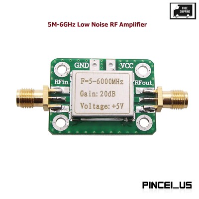 5M-6GHz Low Noise RF Amplifier Wideband Gain 20dB Medium Power Amplifier Board