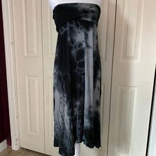 Tie-Dye Strapless Maxi Dress