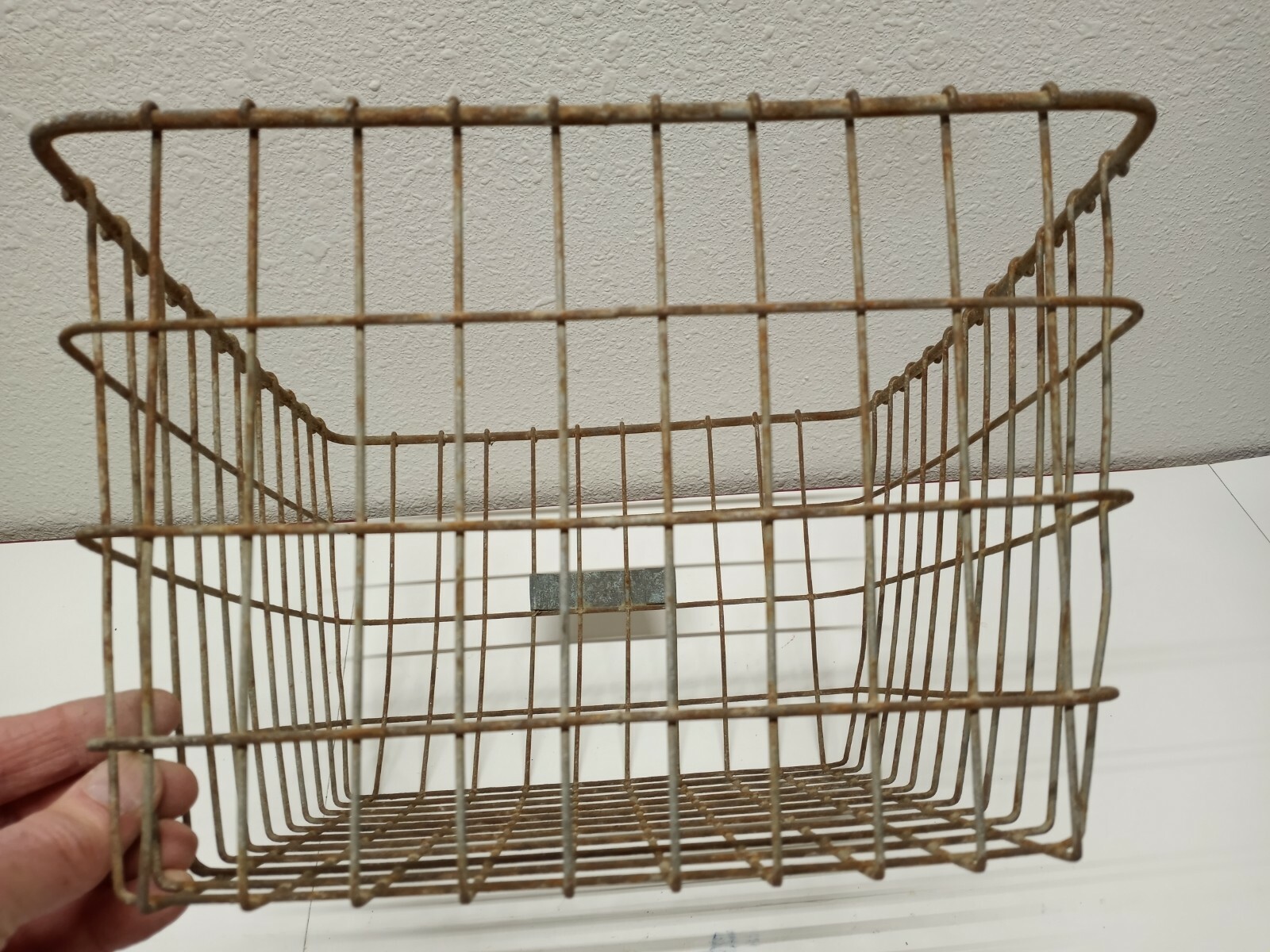 Vtg AMERICAN WIRE FORM CO LOCKER GYM WIRE BASKET TAG 95 JERSEY CITY N J 13x12x8 eBay