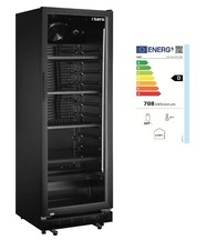 Glast&uuml;r Flaschen- Getr&auml;nkek&uuml;hlschrank K&uuml;hlschrank schwarz  620 x 635 x 1732 mm