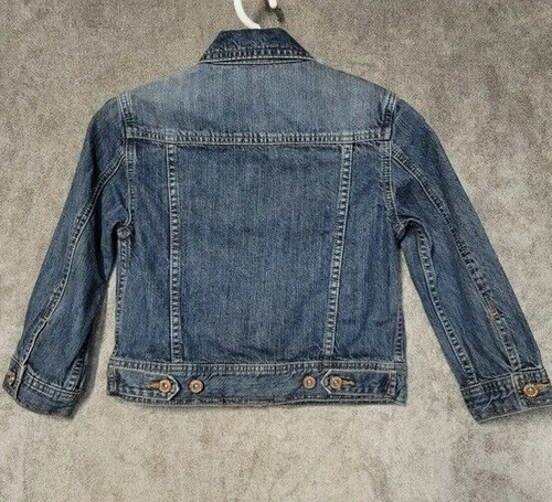 VF Jeanswear Jean Jacket Youth Kids XS Blue Denim Button Front Medium Wash Child - Picture 9 of 12
