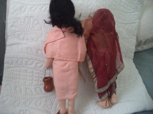 Preloved Set of Vintage Sadhu and Janabai hand crafted dolls - Picture 7 of 7