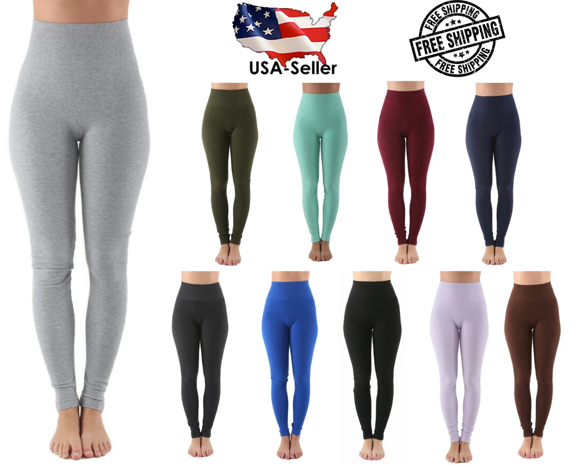 Active High Waist Tummy Control Cotton Blend Long Leggings!!