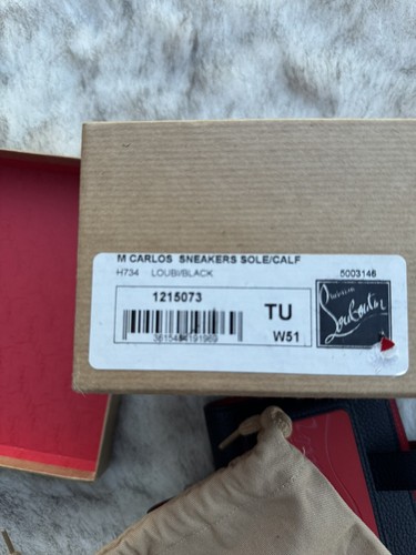 Christian Louboutin M Carlos Tarjeta Estuche Etiqueta | Blanco/Rojo | Cuero | Cartera Suela - Imagen 15 de 15