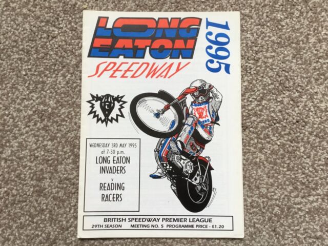 LONG EATON v READING 3/5/95 unmarked speedway programme