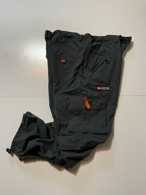 Vintage Y2K Diesel Cargo Parachute Rave Convertible 2in1 Utility