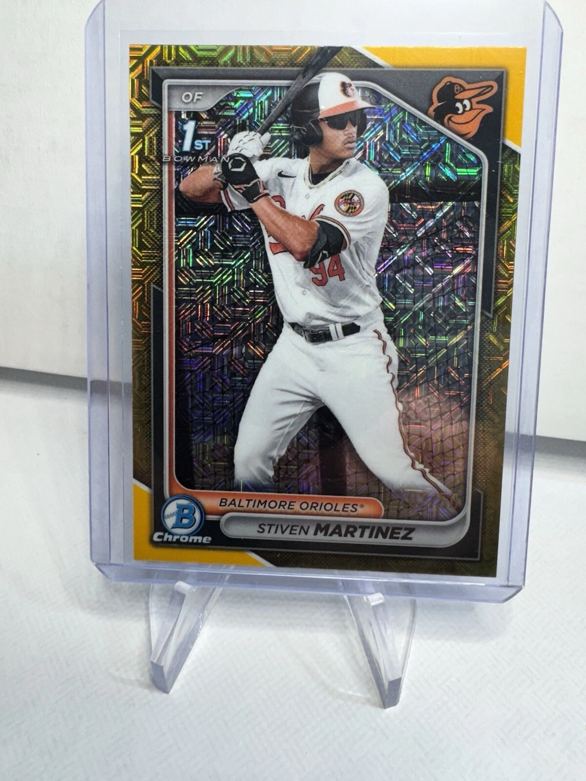 2024 Bowman Chrome Prospect Mega Mojo Gold Stiven Martinez 2/50 1st Bowman 🔥
