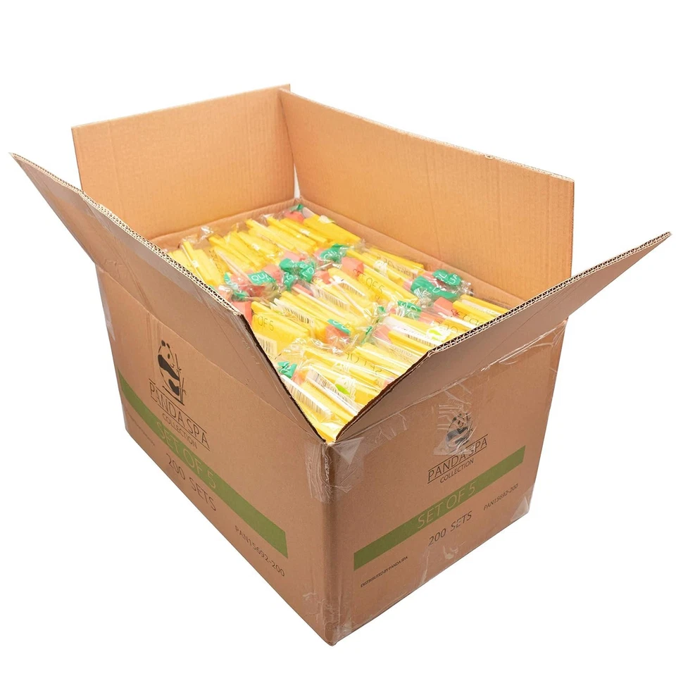 PandaSpa 5 件修脚套件,木质指甲锉,浮石垫,迷你缓冲器 - 200 克拉 — 第 3/4 张图片