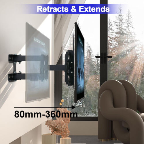Full Motion TV Wall Bracket Mount For 32 40 43 46 49 50 55 58 60 65 70" Inch DHL - Picture 9 of 21