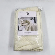 Hotel Collection Luster Geo Quilted Euro Pillow Sham - Cream