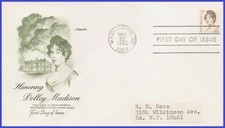 USA3 #1822 ADDR ARTMASTER FDC   Dolley Madison